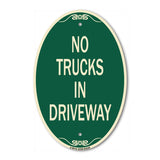 Driveway Sign No Trucks in Driveway