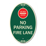 Do Not Enter No Parking Fire Lane with Graphic