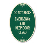 Do Not Block Emergency Exit Door Keep Clear