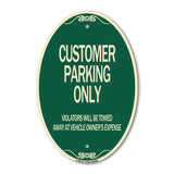 Customer Parking Only Violators Will Be Towed Away at Vehicle Owner's Expense