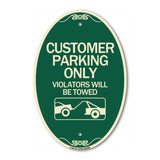 Customer Parking Only (Violators Will Be Towed) (Symbol)