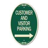 Customer and Visitor Parking (With Right Arrow)