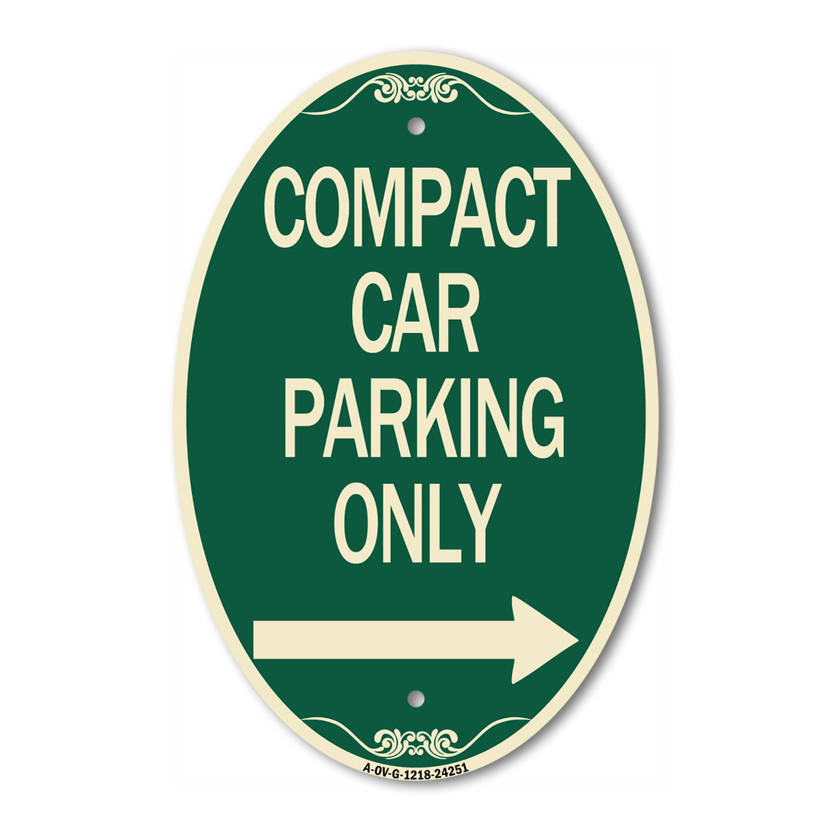 Compact Car Parking Only (With Right Arrow)