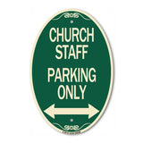 Church Staff Parking Only (With Bidirectional Arrow)