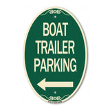 Boat Trailer Parking (With Left Arrow Symbol)