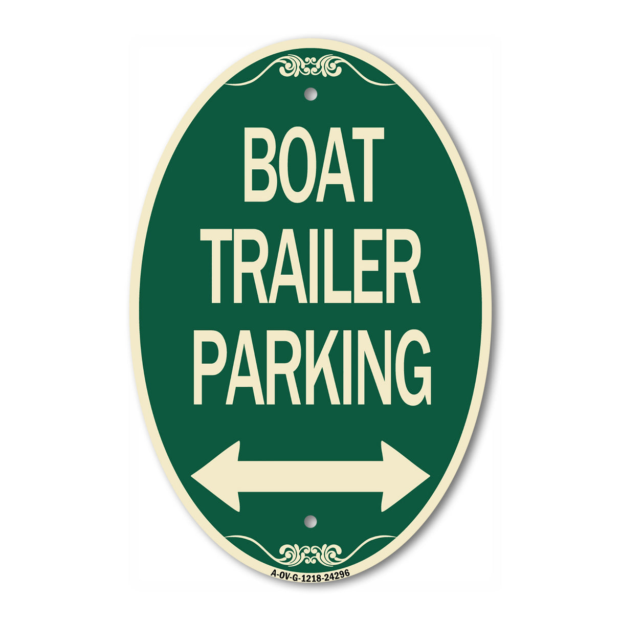 Boat Trailer Parking (With Bidirectional Arrow Symbol)