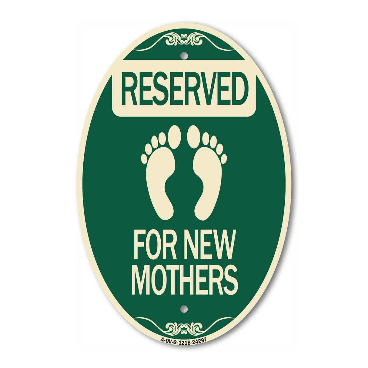 Blue Reserved Parking for New Mothers