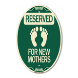 Blue Reserved Parking for New Mothers