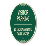 Bilingual Reserved Parking Sign Visitor Parking Estacionamiento Para Visitas