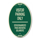 Bilingual Reserved Parking Sign Visitor Parking Only - Estacionamiento Para Visitantes Solamente