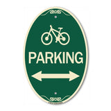 Bicycle Symbol Parking (With Bidirectional Arrow)