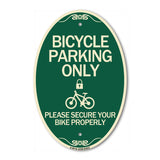 Bicycle Parking Only Please Secure Your Bike Properly (With Cycle and Lock Symbol)