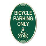 Bicycle Parking Only (With Cycle and Lock Symbol