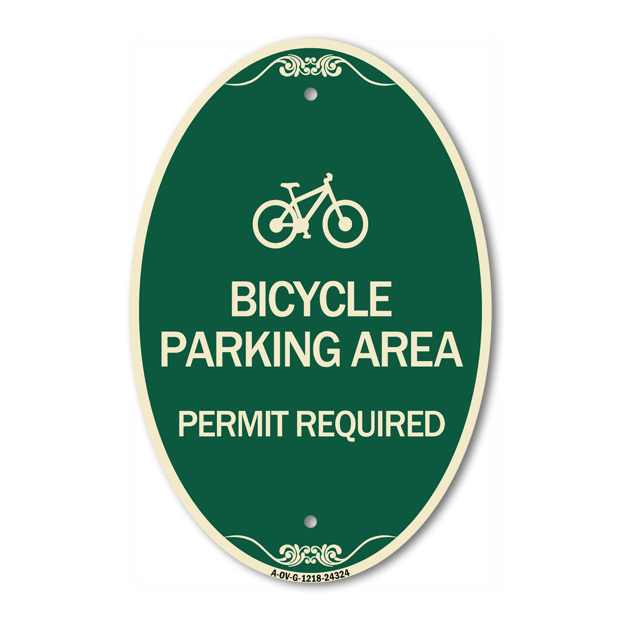 Bicycle Parking Area - Permit Required with Graphic