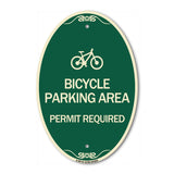 Bicycle Parking Area - Permit Required with Graphic