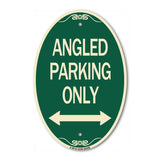 Angle Parking Only (With Bidirectional Arrow)