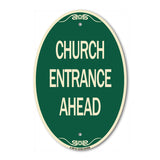 Church Entrance Ahead