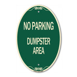 No Parking Dumpster Area