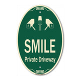 Smile Private Driveway With Video Surveillance Camera Graphics