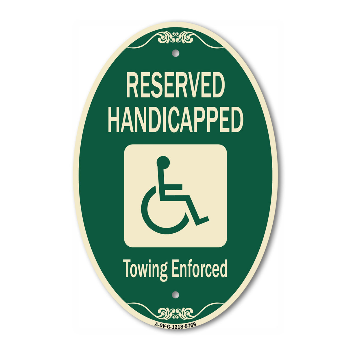 Reserved Handicapped Towing Enforced