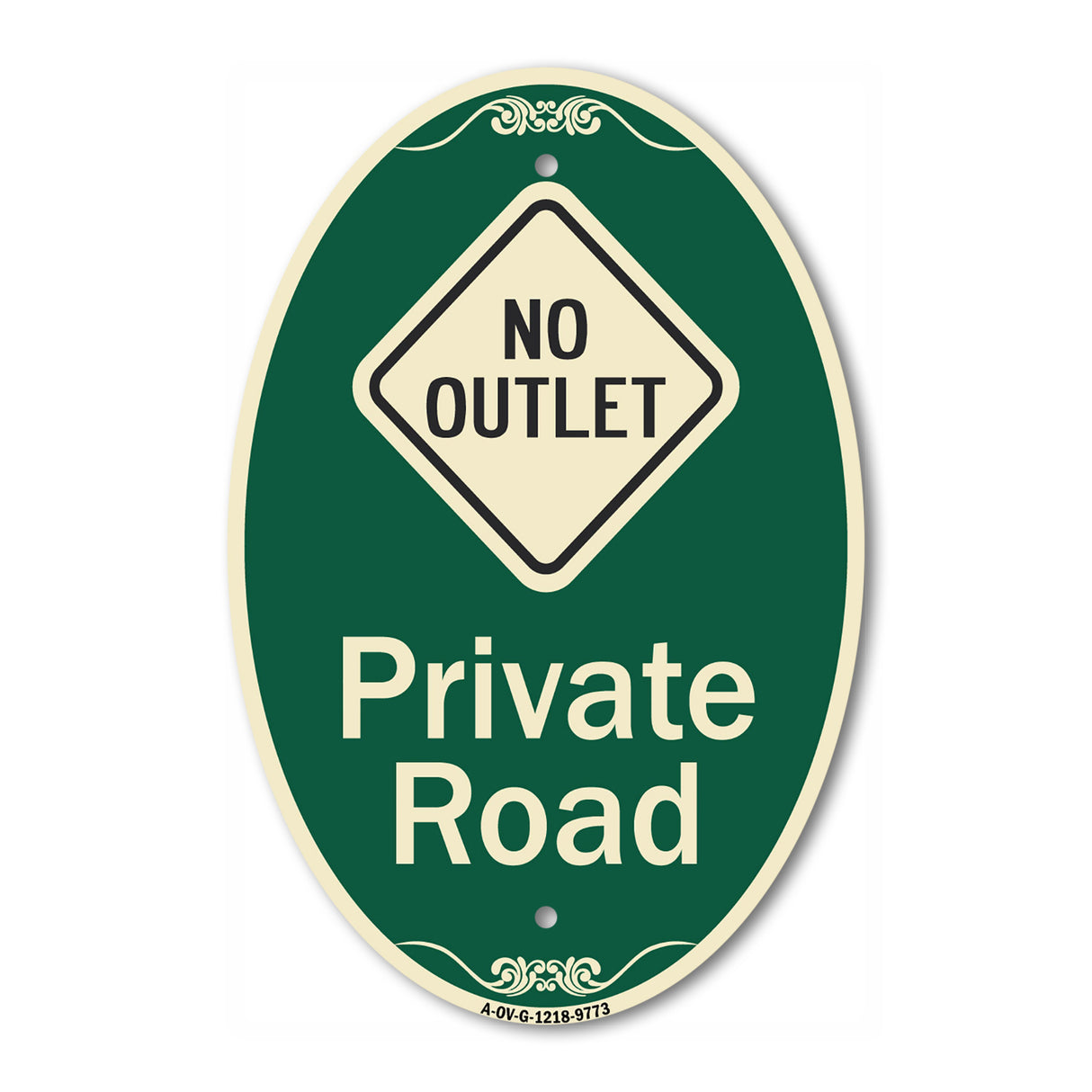 Private Road With No Outlet Symbol