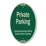 Private Parking Unauthorized Vehicles Will Be Towed At Owner Expense