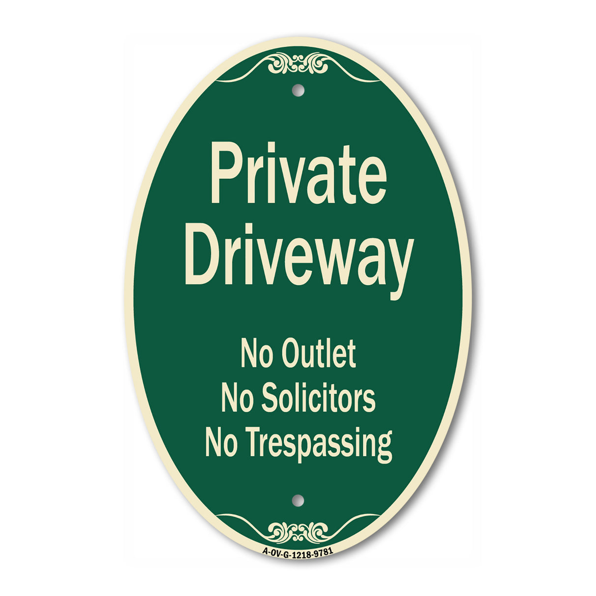 Private Driveway No Outlet Solicitors Or Trespassing