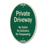Private Driveway No Outlet Solicitors Or Trespassing