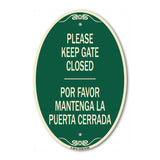 Please Keep Gate Closed Por Favor Mantenga La Puerta Cerrada