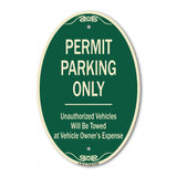 Permit Parking Only Unauthorized Vehicles