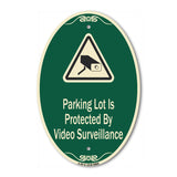 Parking Lot Is Protected By Video Surveillance With Caution Graphic