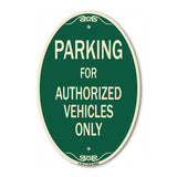 Parking For Authorized Vehicles Only Sign
