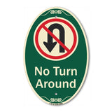 No Turn Around With Symbol