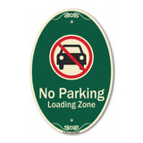 No Parking, Loading Zone With No Car Symbol