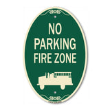 No Parking, Fire Zone With Graphic