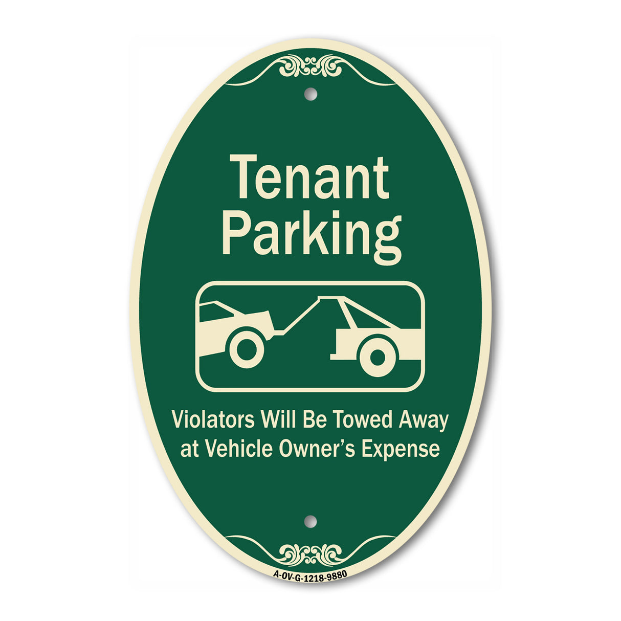 Tenant Parking, Violators Towed Away With Graphic