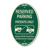 Reserved Parking Patients Only Violators Will Be Towed Away At Owner Expense With Graphic