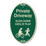 Private Driveway Slow Down Kids At Play