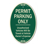 Permit Parking Only Unauthorized Vehicles Will Be Towed At Vehicle Owner's Expense