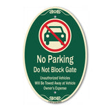 No Parking Do Not Block Gate Unauthorized Vehicle Towed Away At Vehicle Owner Expense