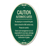 Caution Automatic Gates No Playing Gate Is Timed For One Vehicle Management Not Responsible