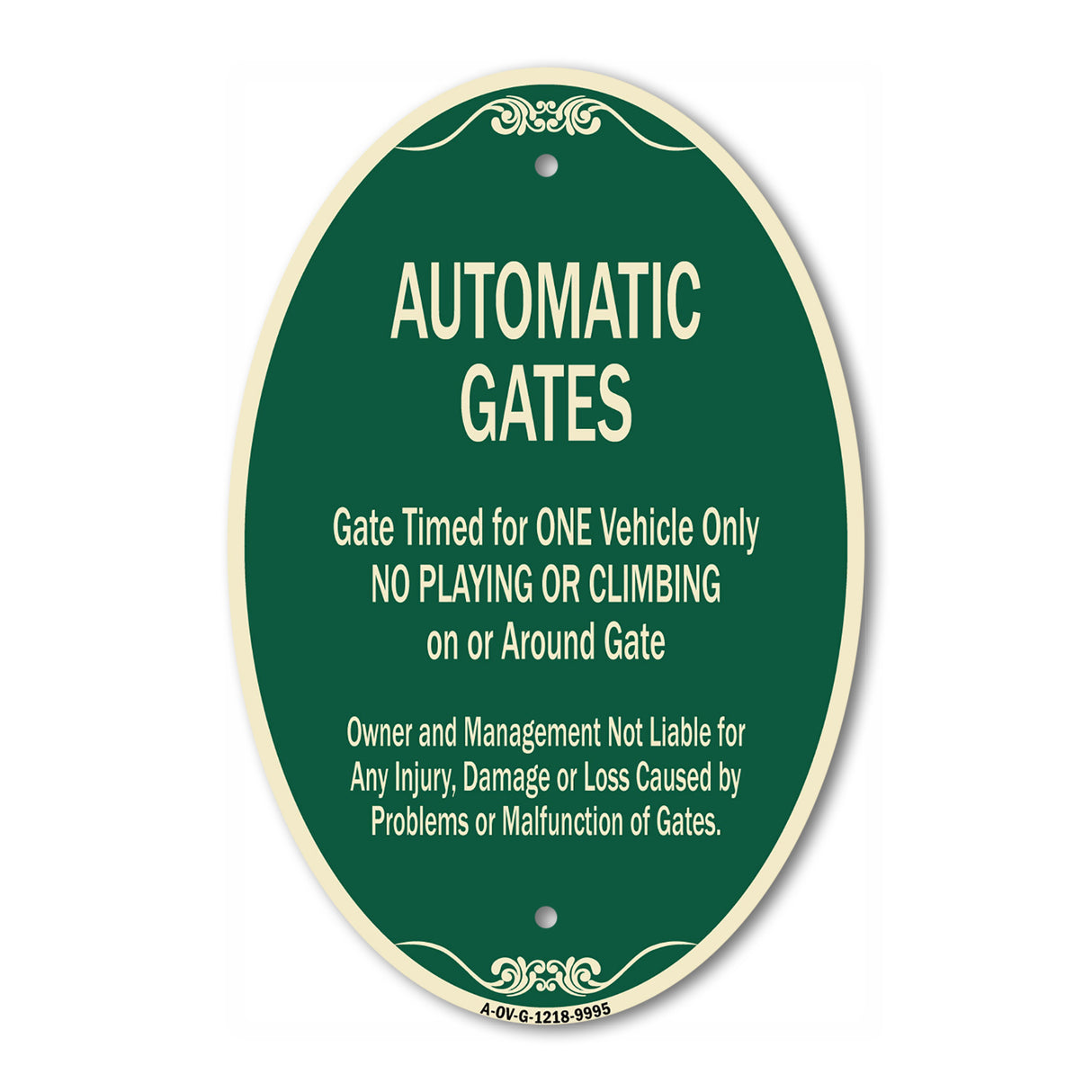 Automatic Gates, Gate Timed For One Vehicle Only