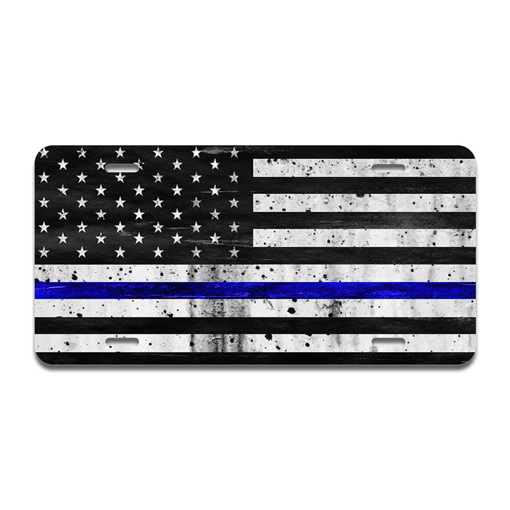 America Grunge Thin Blue Line