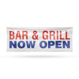Bar and Grill Now Open Banner