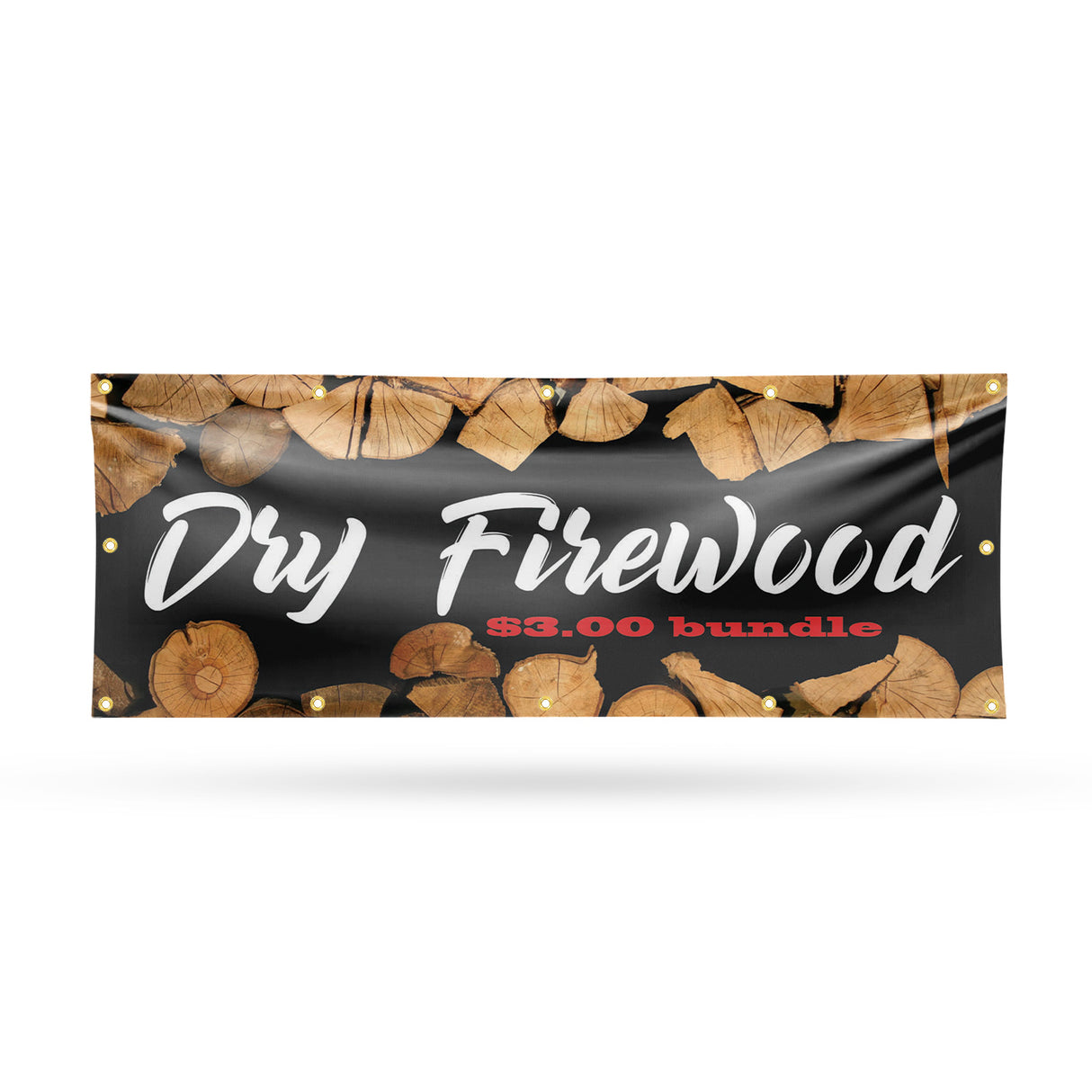 Dry Firewood $3.00 a Bundle Banner