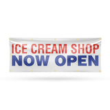Ice Cream Shop Now Open Banner