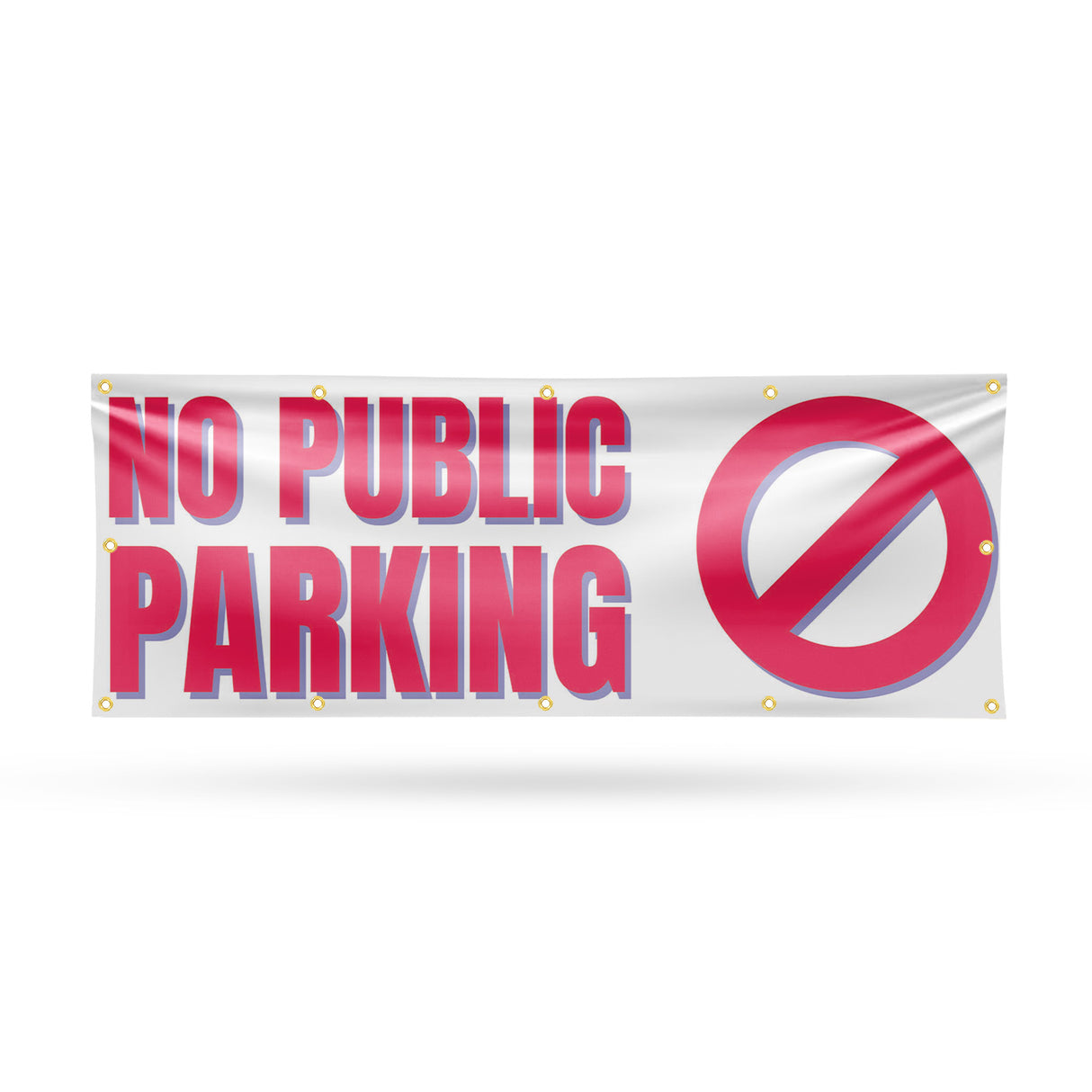 No Public Parking Banner