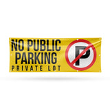 No Public Parking Private Lot Banner
