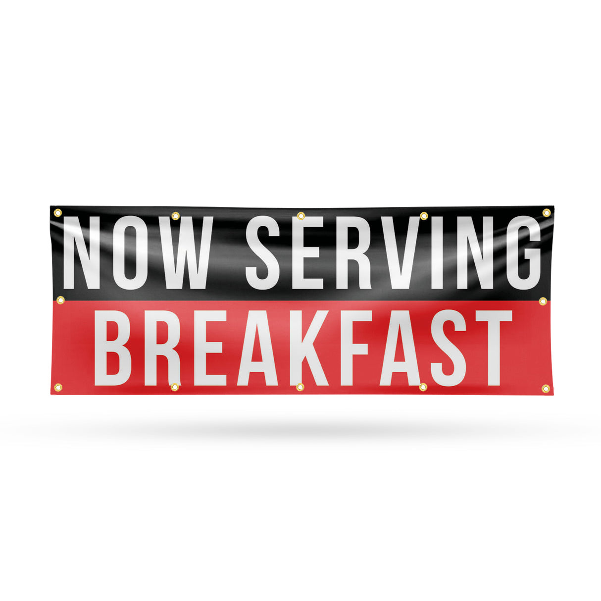 Now Serving Breakfast Banner