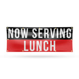 Now Serving Lunch Banner